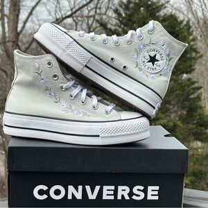 Converse Gray Chuck Taylor All Star Platform High Casual Sneaker Womens 7.5 NEW